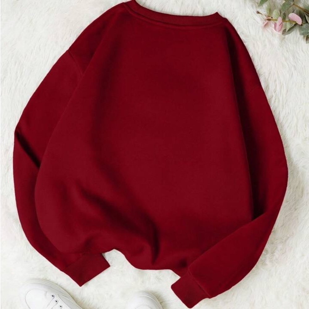 Heart Print Thermal Lined Sweatshirt women different size - Picture 2 of 6